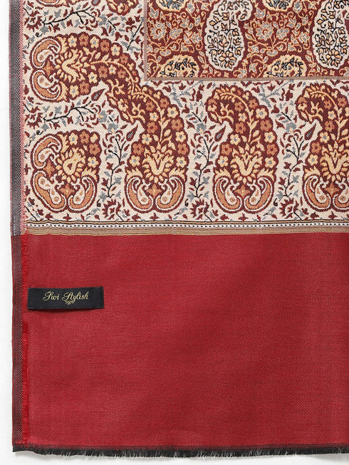 Women's Paisley Jamawar Acrylic Wool Shawl